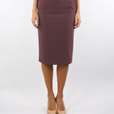 Gonna Merlot in crêpe con logo gioiello GO13756E2 EA4 ELISABETTA FRANCHI 