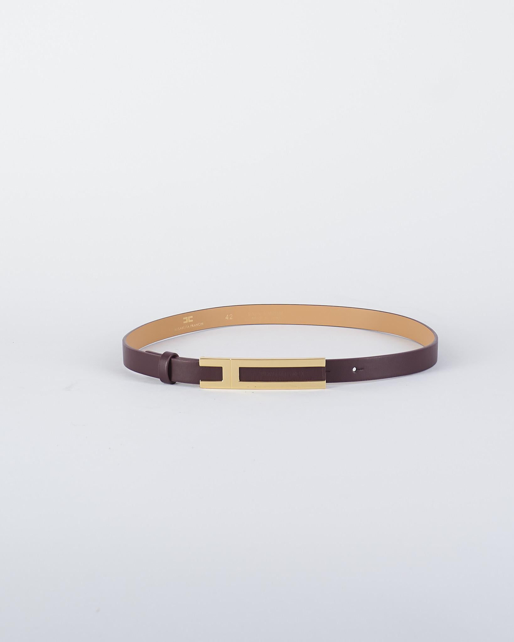 Cintura Merlot con fibbia logo CT76S56E2 EA4 ELISABETTA FRANCHI 