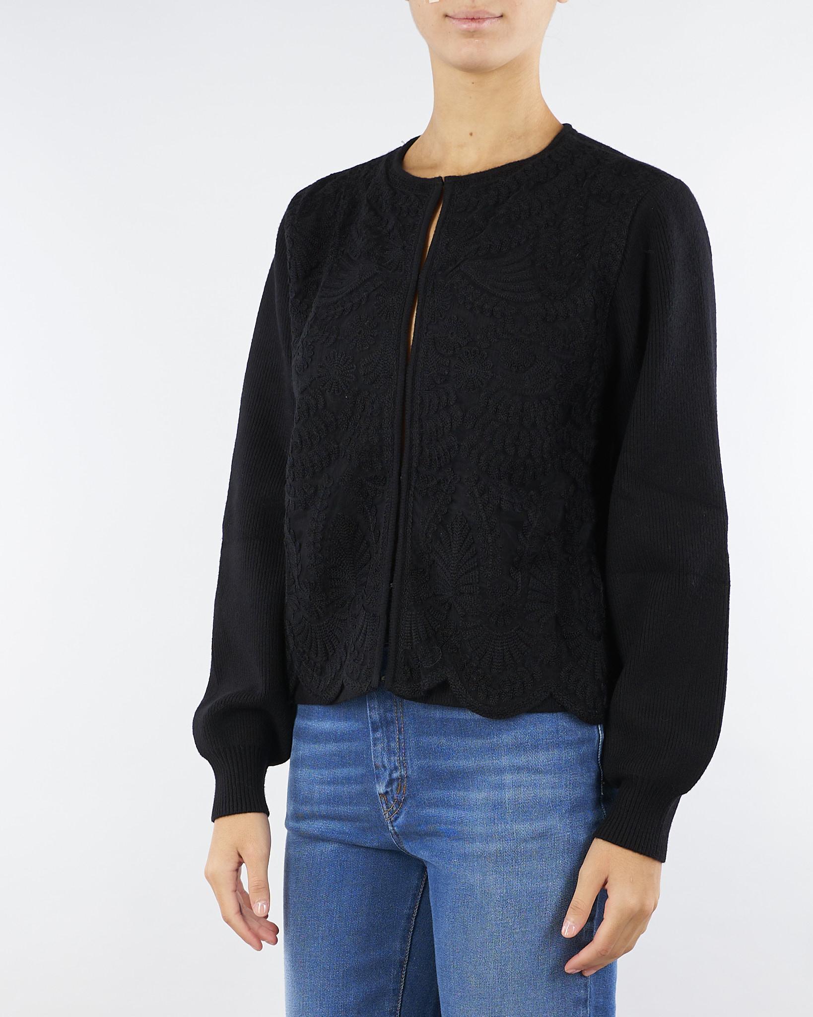 Cardigan jacquard Nero TT3453 6 TWIN SET 