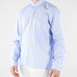 Camicia Celeste in cotone a righe CAU3DICI065B 30 3DICI 