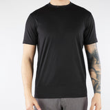 T-shirt Nero in misto lyocell e cotone con logo al fondo EM006691AF10017 UC001 EMPORIO ARMANI 