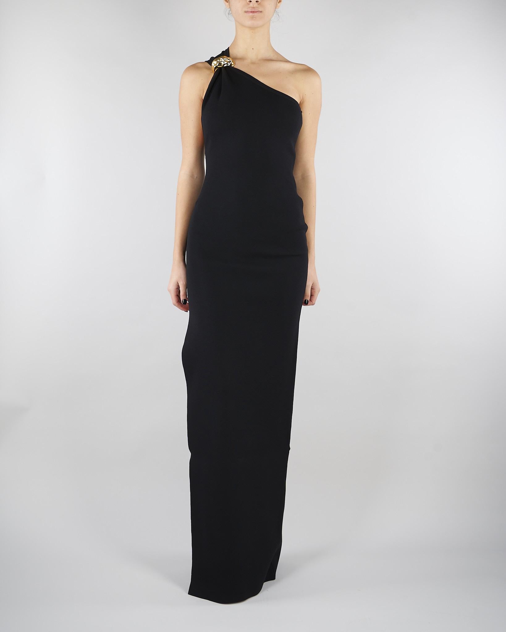 Abito Nero Red Carpet in maglia punto stoffa AM43B62E2 110 ELISABETTA FRANCHI 