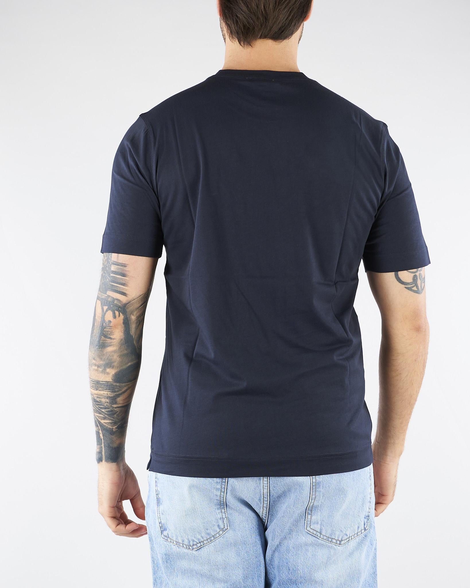T-shirt Blu in cotone Supima DK17103 89 DIKTAT 