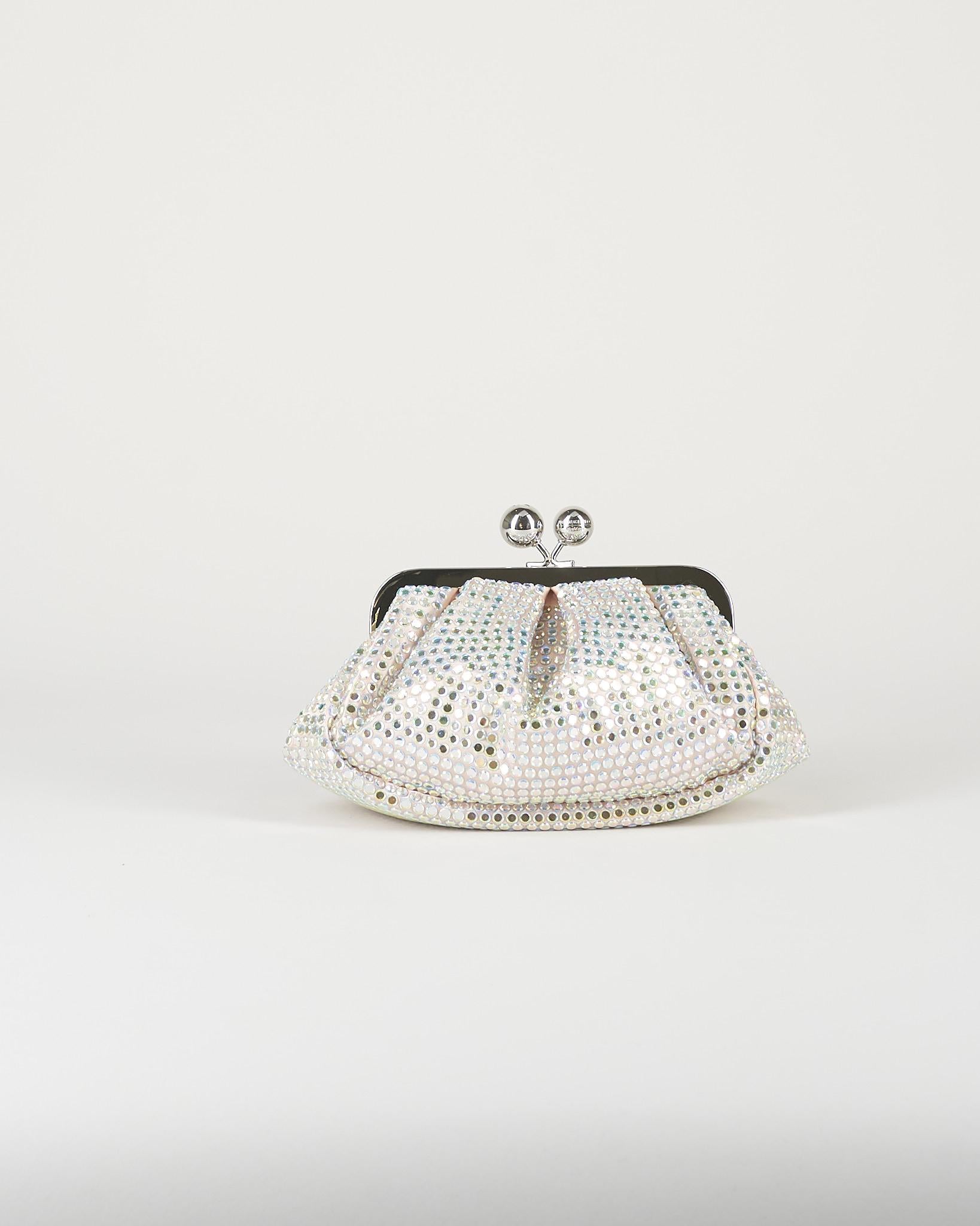 Borsa Pasticcino Bag small Rosa in raso con strass WKALAMA 1 MAX MARA WEEKEND 