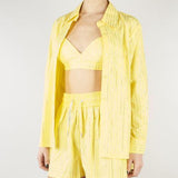 Camicia Giallo con strass all over NS227 38 NO SECRETS 