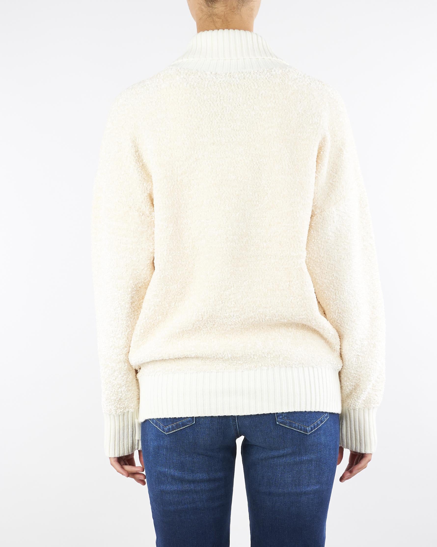 Cardigan Milk in ciniglia bouclé con bottoni gioiello MK44S57E2 DZ9 ELISABETTA FRANCHI 