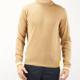 Maglia in lana rasata con profili a contrasto Manuel Ritz