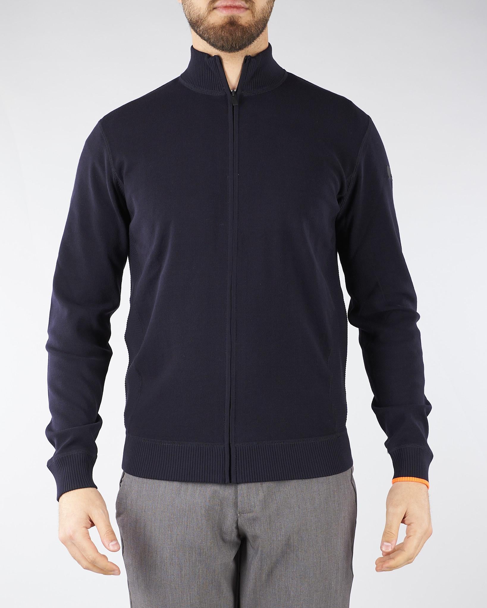 Maglia Blu Fleece Full Zip Knit 26112 60 RRD 