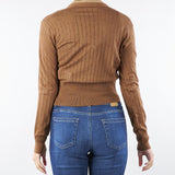 Cardigan Caramello in filato di lana e seta con paillettes NOGARA 3 MAX MARA STUDIO 