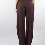 Pantaloni Cacao in fresco lana con placca gioiello PA15761E2 644 ELISABETTA FRANCHI 