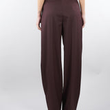 Pantaloni Cacao in fresco lana con placca gioiello PA15761E2 644 ELISABETTA FRANCHI 