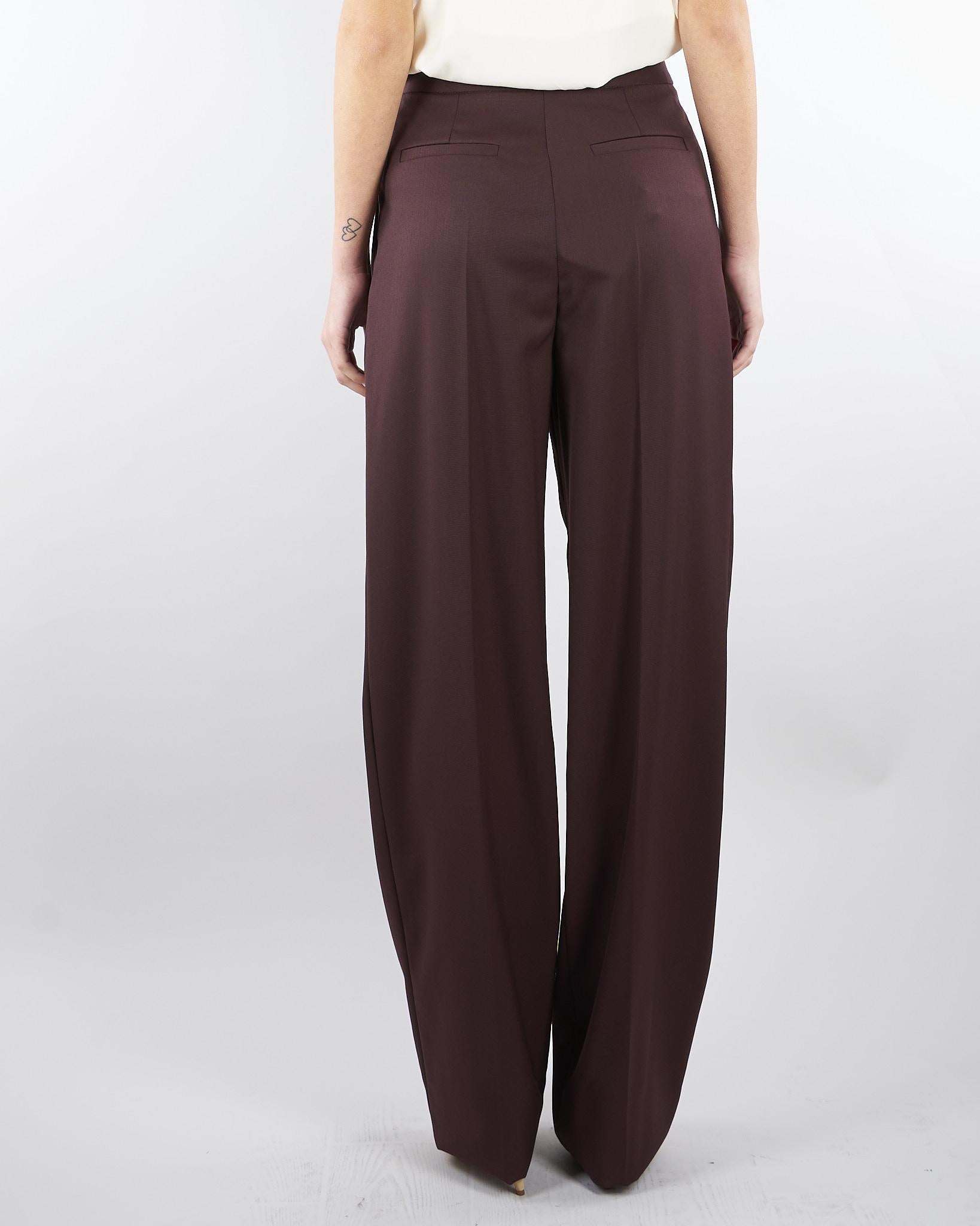 Pantaloni Cacao in fresco lana con placca gioiello PA15761E2 644 ELISABETTA FRANCHI 