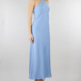 Abito Celeste in satin leggero MSEGHIOTTO 7 MAX MARA STUDIO 
