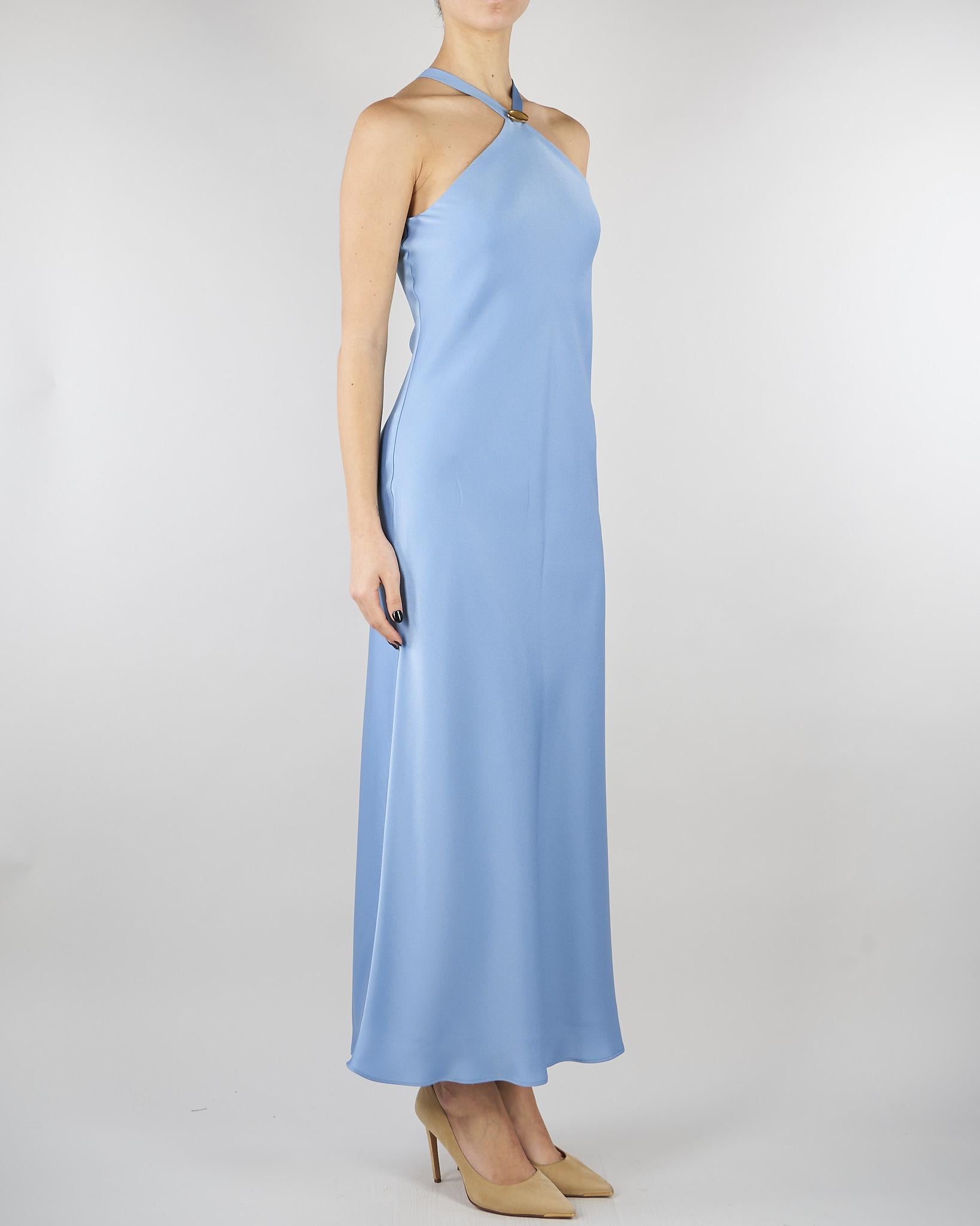 Abito Celeste in satin leggero MSEGHIOTTO 7 MAX MARA STUDIO 