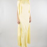 Abito lungo Giallo in raso con foulard ACT16207AB4131 400 ACTUALEE 