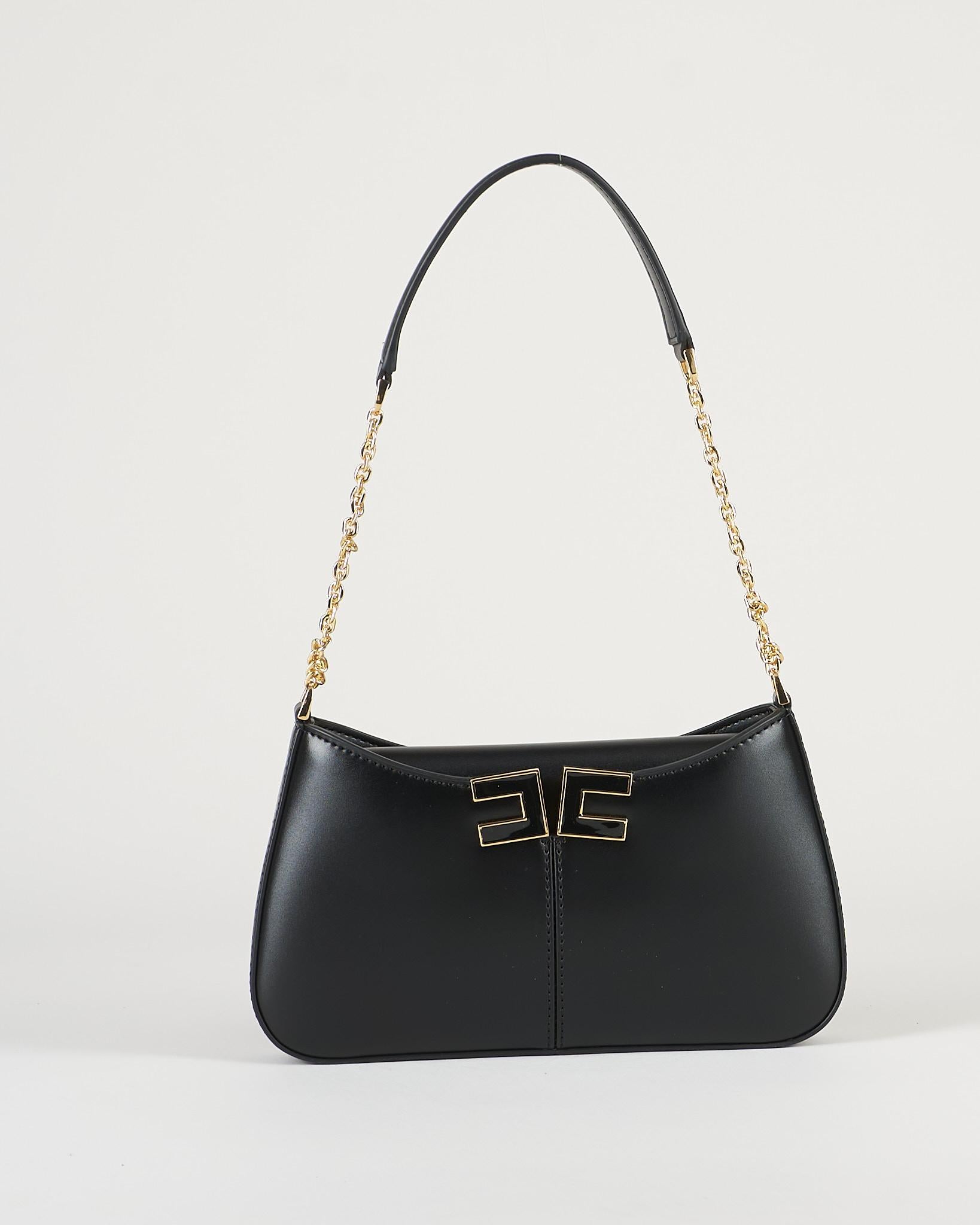 Borsa Nero a spalla con dettaglio logo BS93A61E2 110 ELISABETTA FRANCHI 