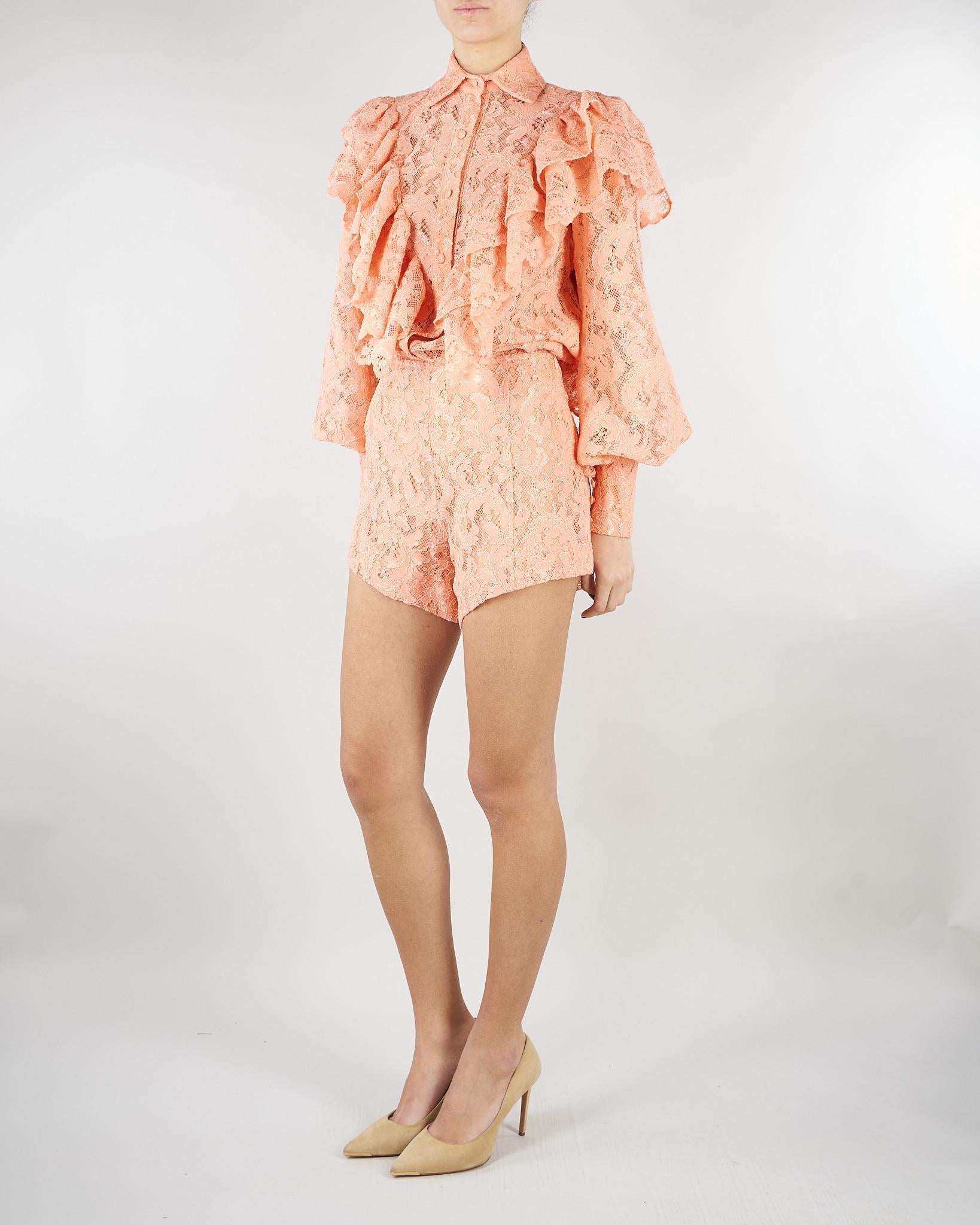 Camicia Pesca in pizzo con rouches ACT16113CA606 144 ACTUALEE 