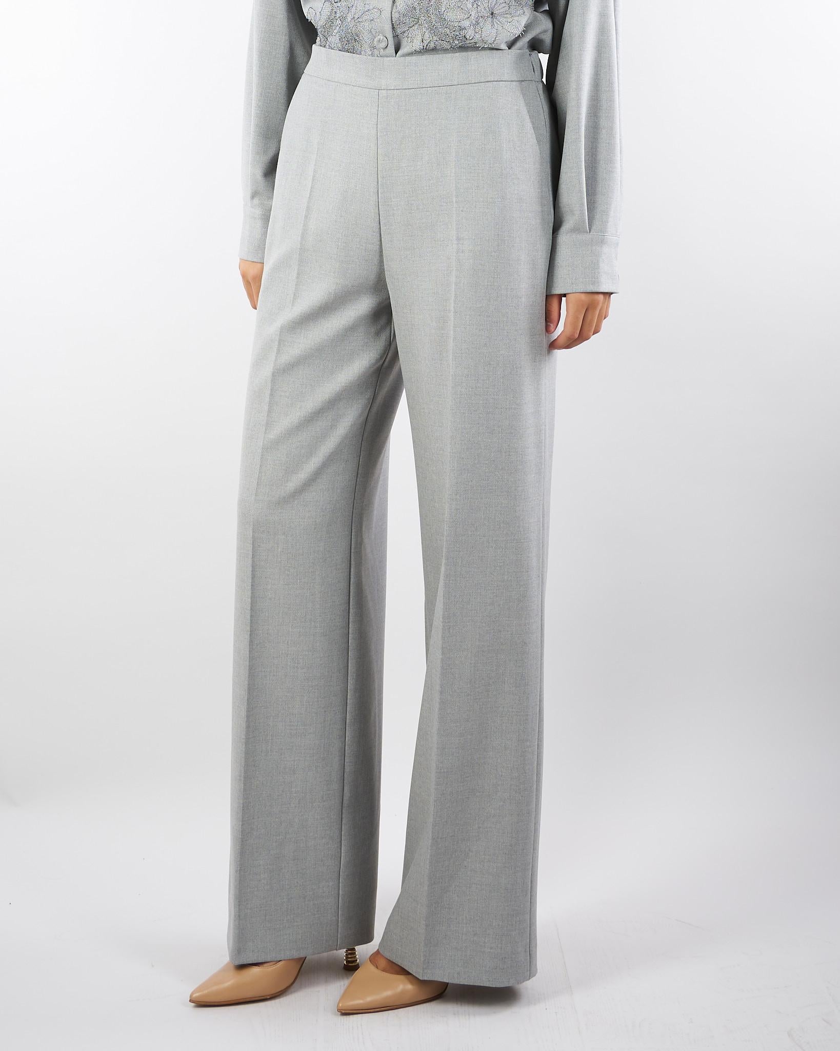 Pantalone Grigio wide leg in misto lana A2029719 7 CLIPS 