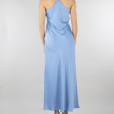 Abito Celeste in satin leggero MSEGHIOTTO 7 MAX MARA STUDIO 