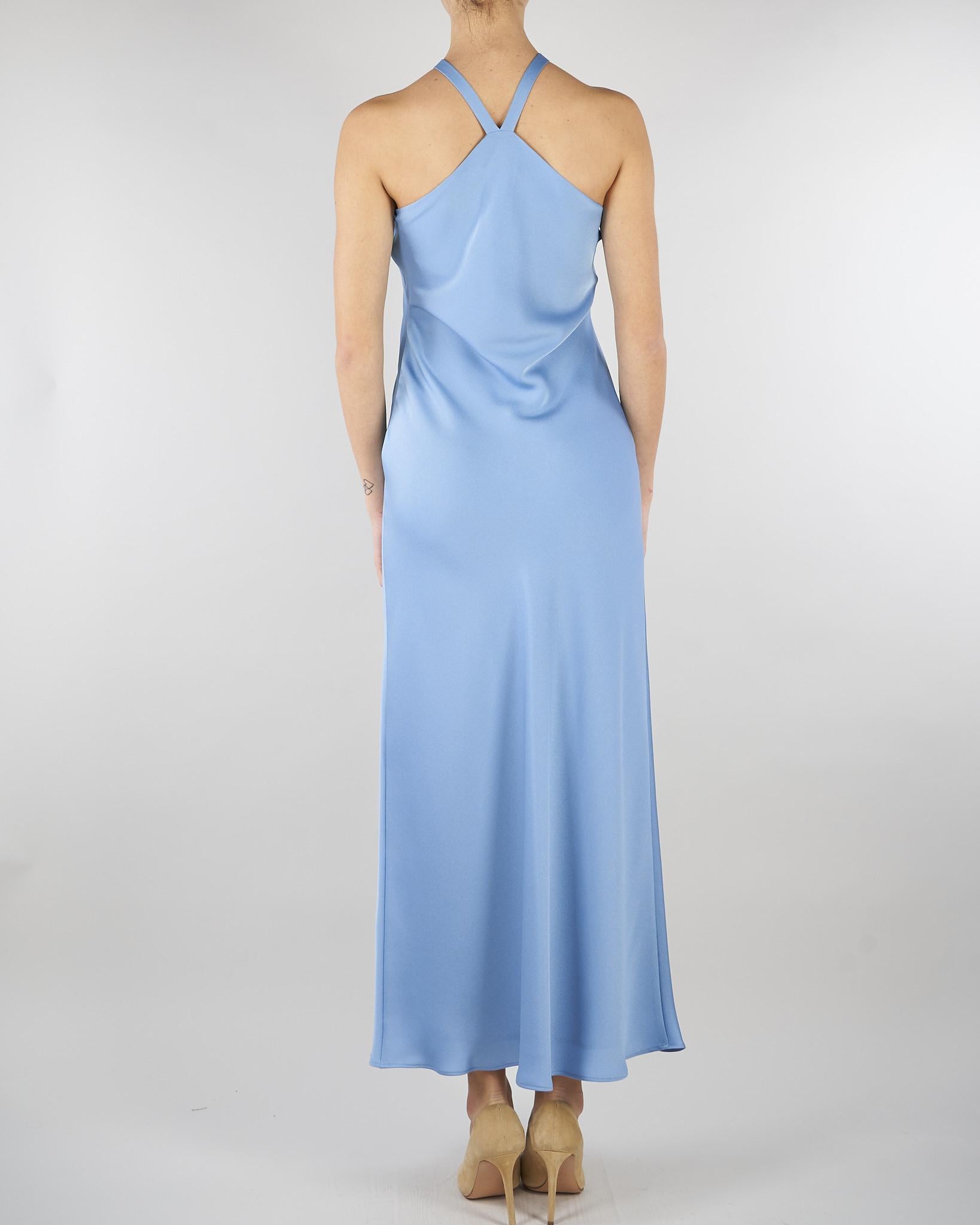 Abito Celeste in satin leggero MSEGHIOTTO 7 MAX MARA STUDIO 