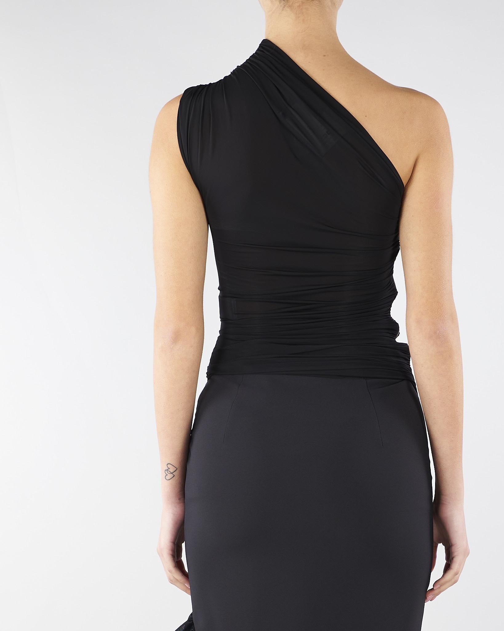 Top Nero in jersey CN00962E2 110 ELISABETTA FRANCHI 