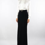 Abito Avorio-Nero Red Carpet in raso e velluto ABR4657E2 309 ELISABETTA FRANCHI 