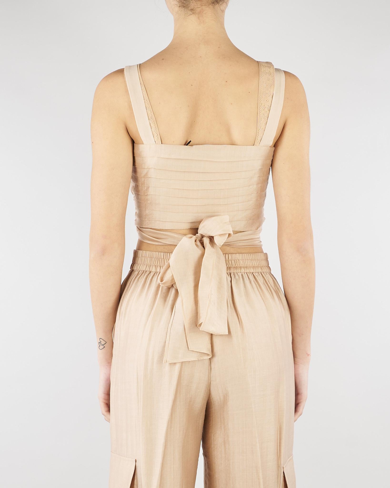 Top Beige con pizzo RA6064T486A 61212 BLUGIRL 