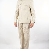 Pantalone Cargo Beige in flanella di lana 3932P1698253600 23 MANUEL RITZ 