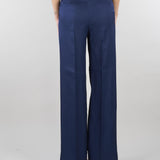 Pantalone Blu in misto viscosa e lino SP5CO005 3000 ICONA 