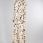 Camicia Crema-Nero in georgette stampata PBPGIRAFFA 9 PENNY BLACK 