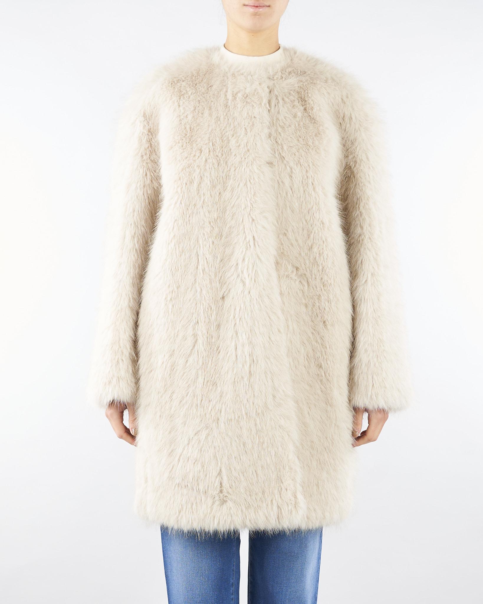 Cappotto Naturale in tessuto effetto faux fur EROS 2 MAX MARA STUDIO 