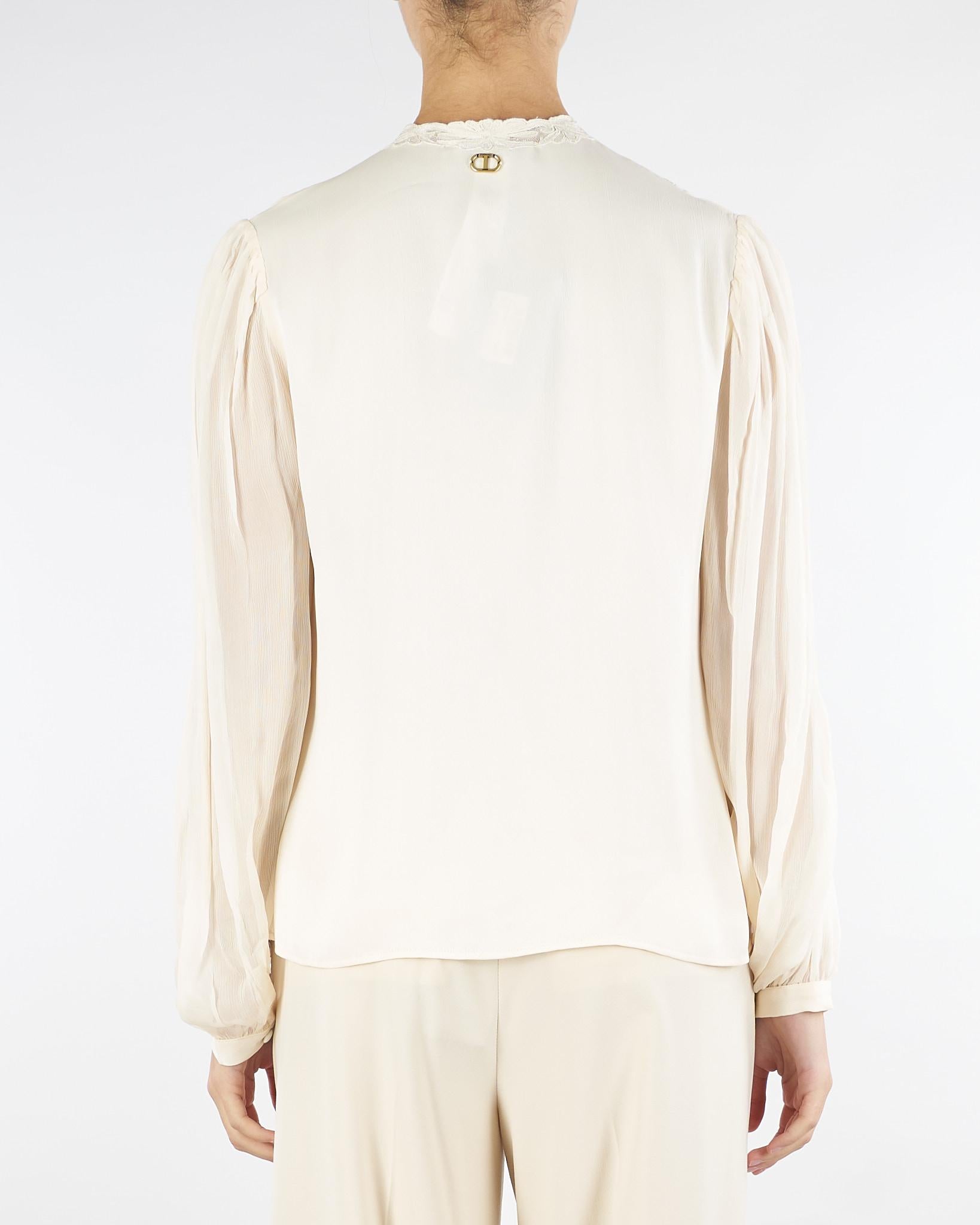 Camicia Panna con ricamo TT2243 12227 TWIN SET 