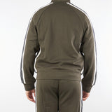 Felpa Verde full zip in jersey con bande a contrasto EM002872AF134880 U8120 EMPORIO ARMANI 