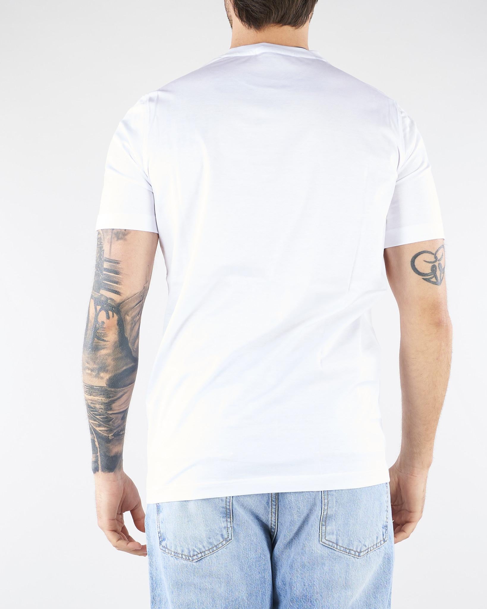 T-shirt basic Bianco in cotone mercerizzato U0328R5010 10 UNGARO 