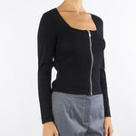 Cardigan Nero con zip Cerryl CERRYL 700 NENETTE 