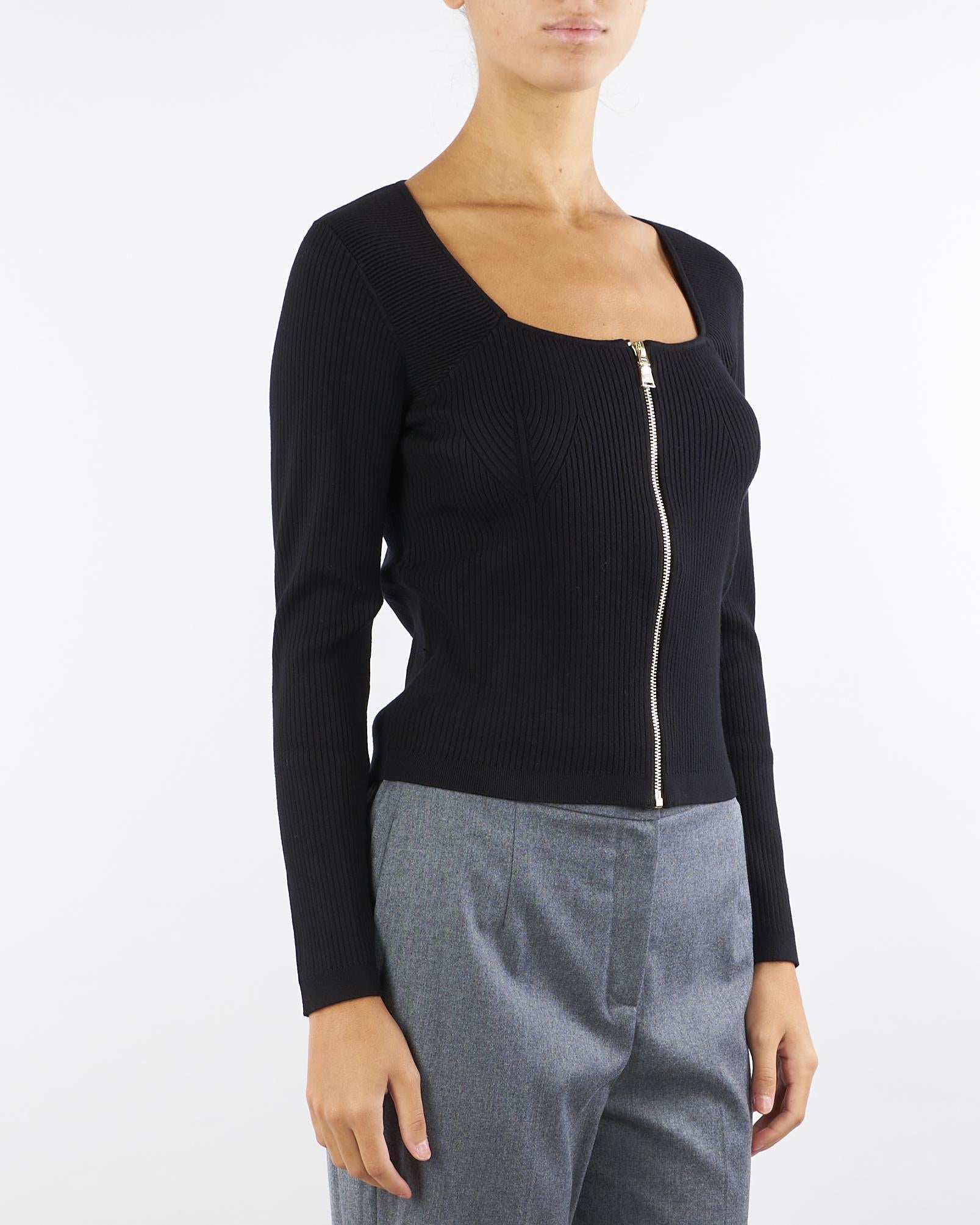 Cardigan Nero con zip Cerryl CERRYL 700 NENETTE 