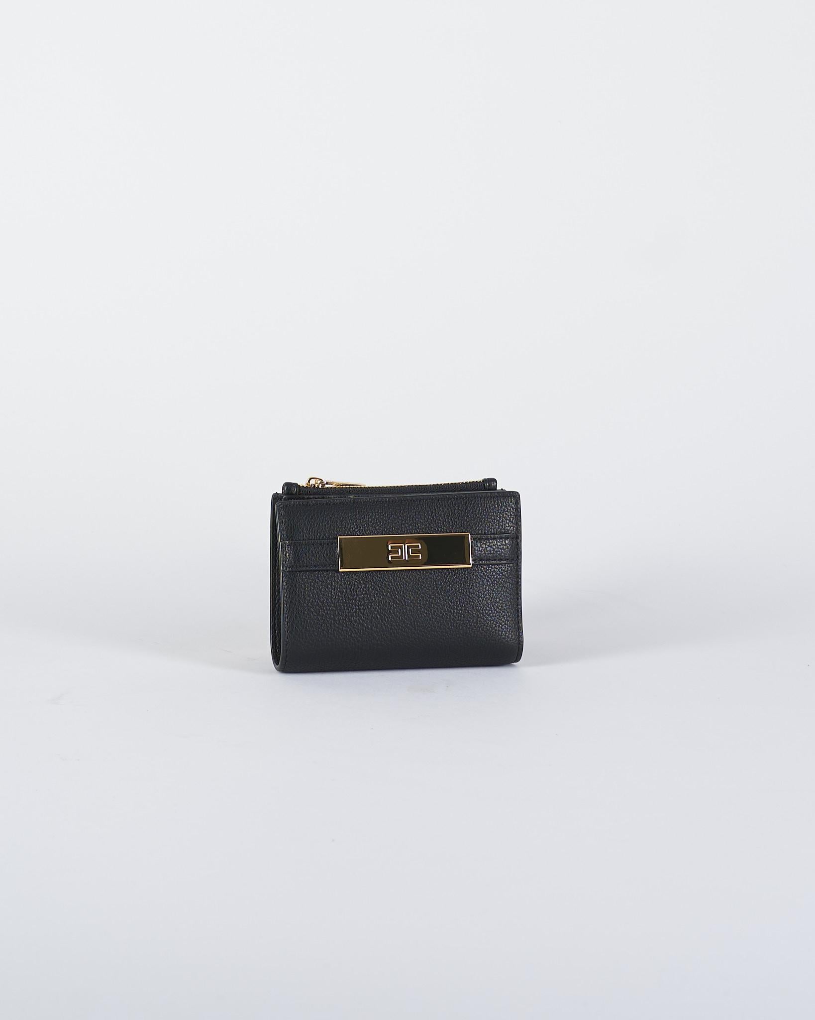 Portafogli nero con placca logo PF61A56E2 110 ELISABETTA FRANCHI 