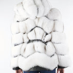 Vera Pelliccia Ghiaccio con inserti in pelle LC2077 30 LES NOIR 