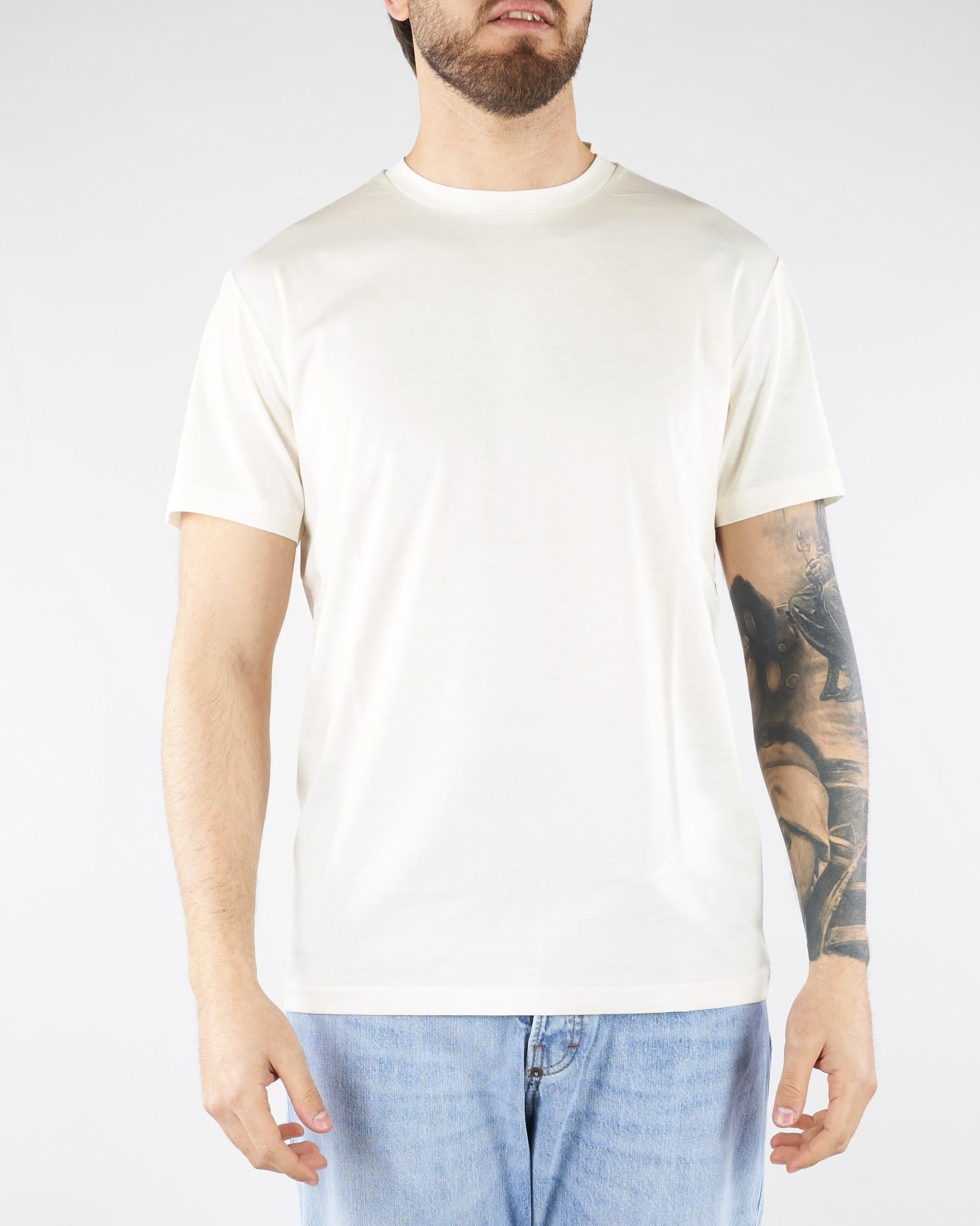 T-shirt Bianco in jersey di cotone 4030M001263210 01 MANUEL RITZ 