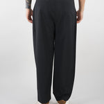Pantalone Nero con elastico e pences Relaxed fit S6PKMAPA094 110 A PAPER KID 