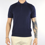 Polo Blu in filato di cotone