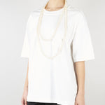 T-shirt Bianco Oversize con collana SS260216 1 ELEH 