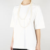 T-shirt Bianco Oversize con collana SS260216 1 ELEH 