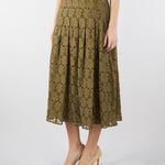 Gonna midi Verde Olio in pizzo MSTAIRONE 1 MAX MARA STUDIO 