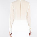 Camicia Avorio in georgette e crêpe con fusciacca CA14861E2 360 ELISABETTA FRANCHI 