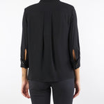 Camicia Nero in goergette di viscosa CA12256E2 110 ELISABETTA FRANCHI 