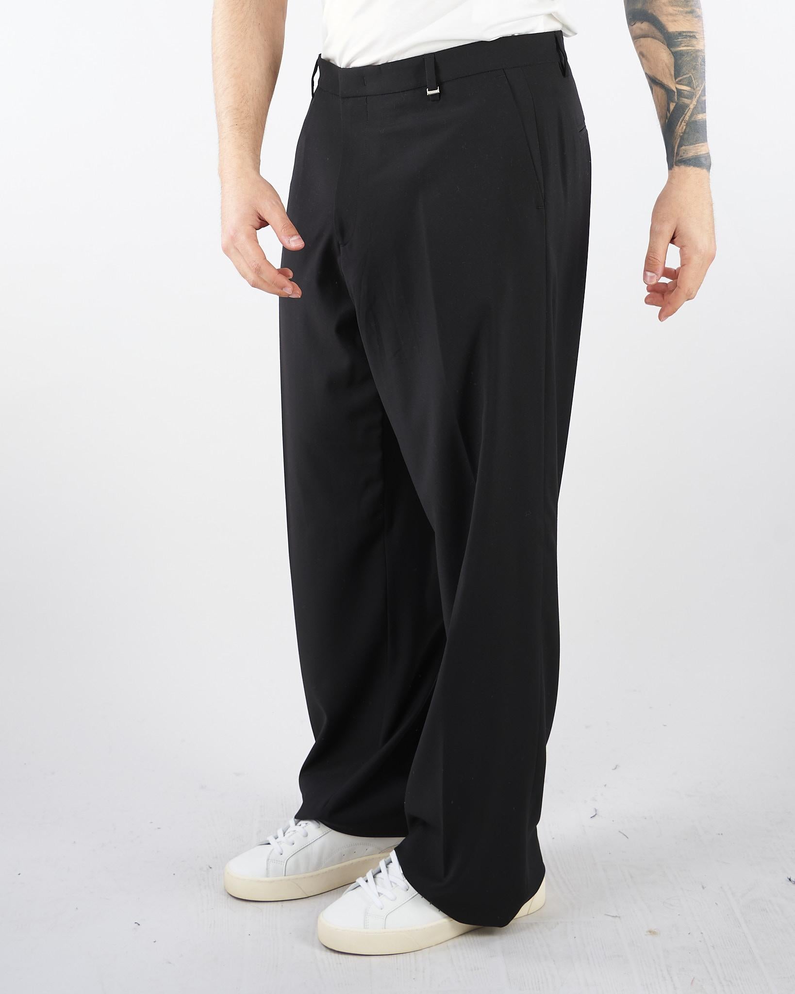 Pantalone Nero fondo ampio PA3689 9 I'M BRIAN 