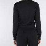Giacca Nero-Burro in maglia con bande in viscosa lucida MK66S61E2 685 ELISABETTA FRANCHI 