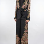 Pantaloni Nero a palazzo jacquard con stampa TP2041 12742 TWIN SET 