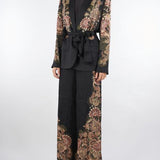 Pantaloni Nero a palazzo jacquard con stampa TP2041 12742 TWIN SET 